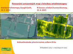 Porovnání sensorových map s leteckou ortofotomapou, Královéhradecko 2015 (zobrazeno 94x)