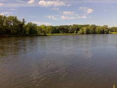 Ostrov na řece Mississippi - Otsego, Minnesota, USA (zobrazeno 60x)