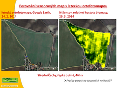 Porovnání sensorových map s leteckou ortofotomapou, střední Čechy 2014 (zobrazeno 80x)