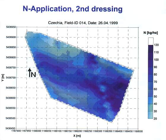 Aplikační mapa dusíku